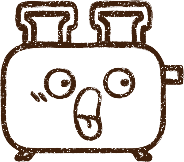 Bir insan tarafından çizilmiş tost makinesi kömürü.