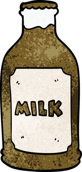 Bir insan tarafından çizilmiş çikolatalı süt.