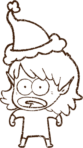 Bir insan tarafından çizilen Noel Uzaylı Kömürü