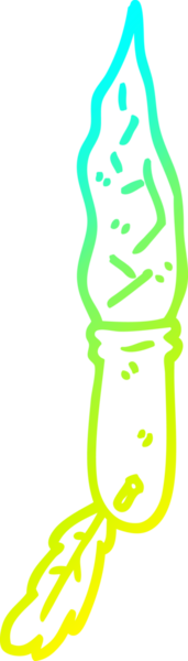 Bir insan tarafından çizilmiş ilkel taş bir hançerin soğuk çizgi çizimi.