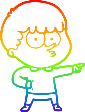 gökkuşağı gradyan çizimi bir insan tarafından çizilmiş bir çizgi film karakteri