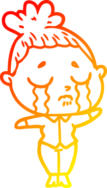 Bir insan tarafından çizilmiş, ağlayan bir karikatür çizimi.