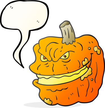 Bir insan tarafından çizilmiş serbest konuşma balkabağı karikatürü.