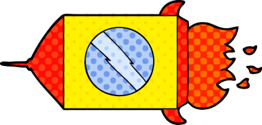 bir insan tarafından çizilmiş uzay roketi