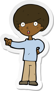 Bir insan tarafından çizilmiş çizgi film karakteri.