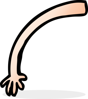 Bir insan tarafından çizilmiş çizgi film kol hareketi