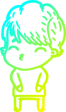 Bir insan tarafından çizilmiş bir karikatür kadın çizimi