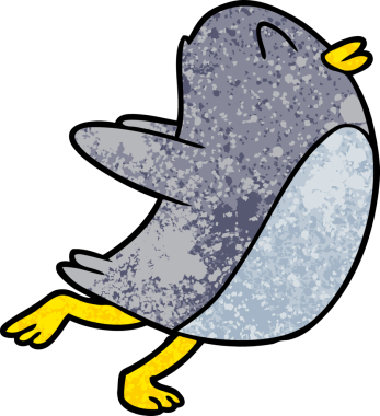 Bir insan tarafından çizilen penguen atlayışı