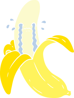 Bir insan tarafından çizilmiş yassı renkli karikatür.