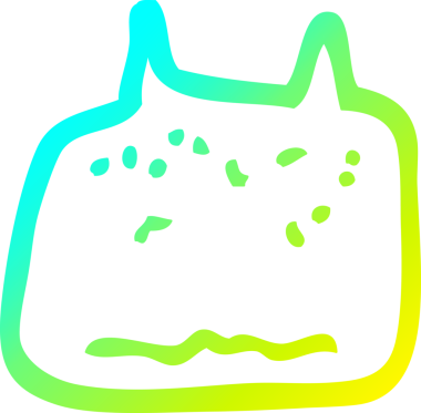 Bir insan tarafından çizilmiş bir çizgi film dişinin soğuk gradyan çizimi.