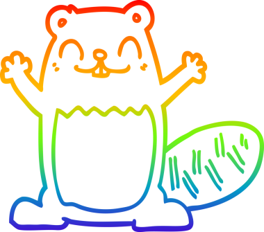 gökkuşağı gradyan çizimi bir insan tarafından çizilmiş bir kunduz