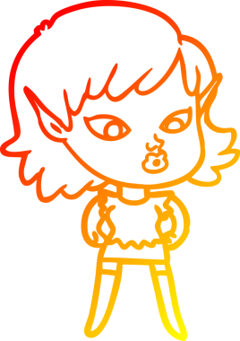 Bir insan tarafından çizilmiş güzel bir elf kızı çizimi.