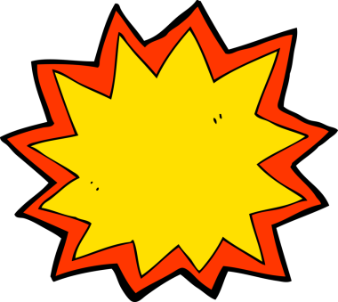 bir insan tarafından çizilen çizgi film patlaması