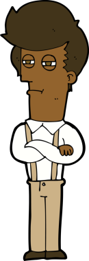 Bir insan tarafından çizilmiş rahatsız bir adam.