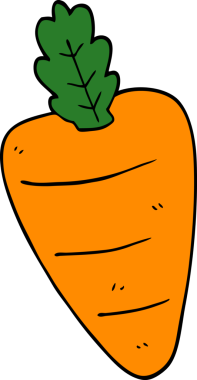 Bir insan tarafından çizilmiş karalama havucu.