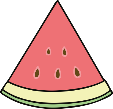 Bir insan tarafından çizilmiş garip bir karpuz.