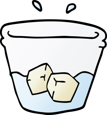 Bir insan tarafından çizilmiş karalama suyu ve buz.