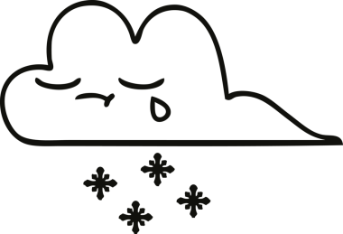 Bir insan tarafından çizilmiş fırtına kar bulutu çizimi