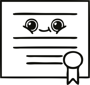 Mezuniyet diplomasını çizen çizgi bir insan tarafından çizilmiş.