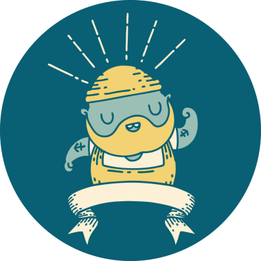 Dövme stili sakallı bir adamın bir insan tarafından çizilmiş pazısı.