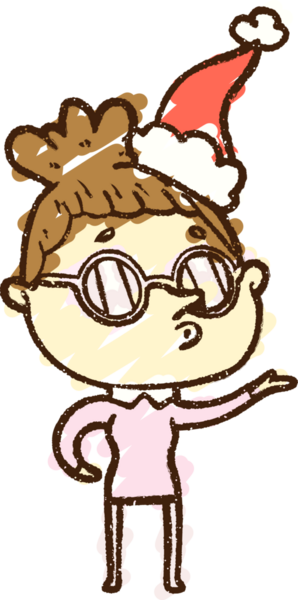 Bir insan tarafından çizilen Noel Kadın Tebeşiri