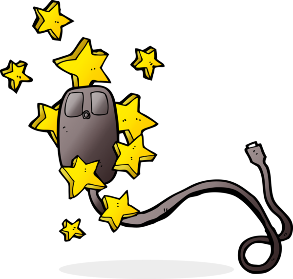 bir insan tarafından çizilmiş bilgisayar faresi