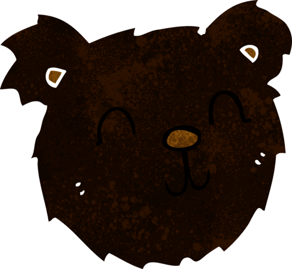 Bir insan tarafından çizilmiş mutlu poalr ayı yüzü.