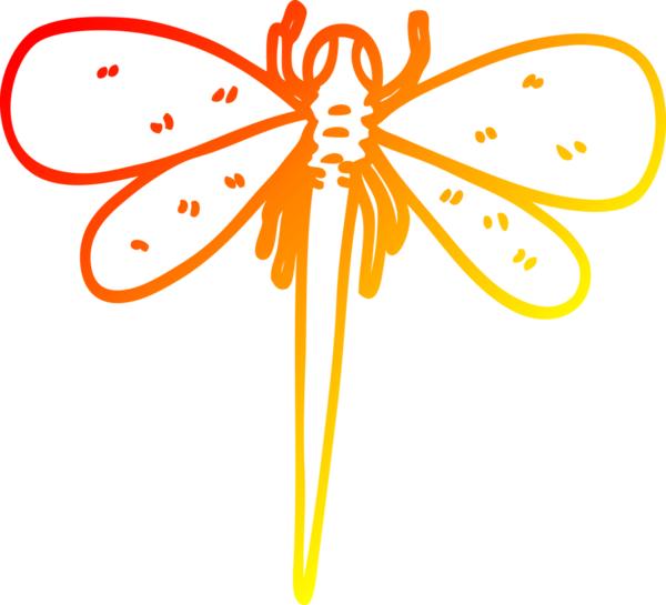 Bir insan tarafından çizilmiş dev bir böceğin sıcak çizgi çizimi.