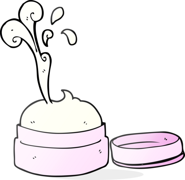 Bir insan tarafından çizilmiş serbest çizim yüz kremi.