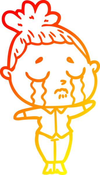 Bir insan tarafından çizilmiş, ağlayan bir karikatür çizimi.