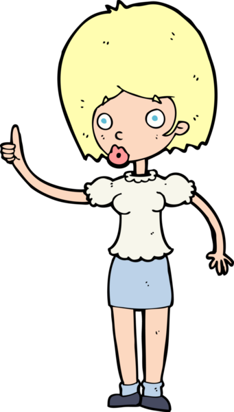 Bir insan tarafından çizilmiş bir fikri olan karikatür kadın.