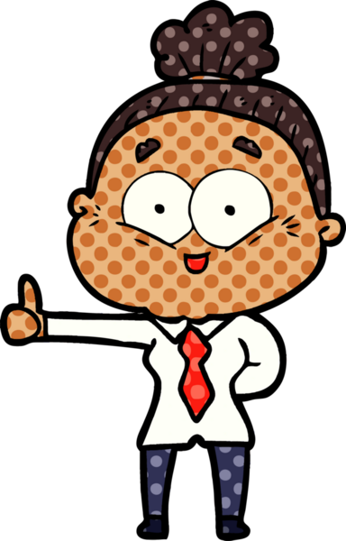 Bir insan tarafından çizilmiş mutlu yaşlı kadın çizgi filmi.