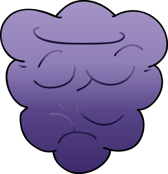 bir insan tarafından çizilmiş gölgeli karikatür meyvesi.