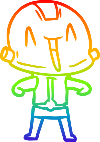 gökkuşağı gradyan çizgisi bir insan tarafından çizilmiş robot çizgi