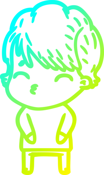 Bir insan tarafından çizilmiş bir karikatür kadın çizimi