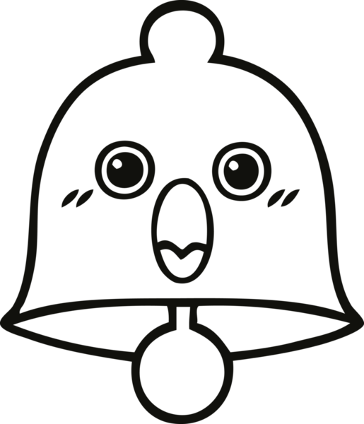 Bir insan tarafından çizilmiş bir çanın çizgi çizimi