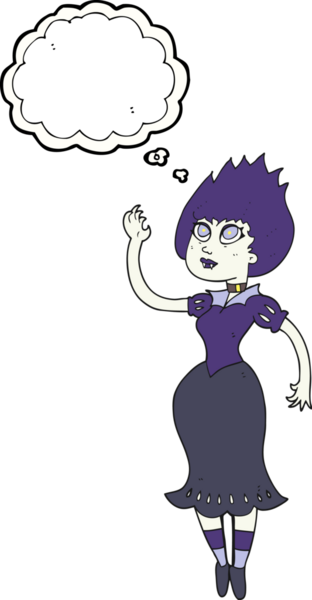 Bir insan tarafından çizilmiş serbest çizim baloncuk vampir kız.