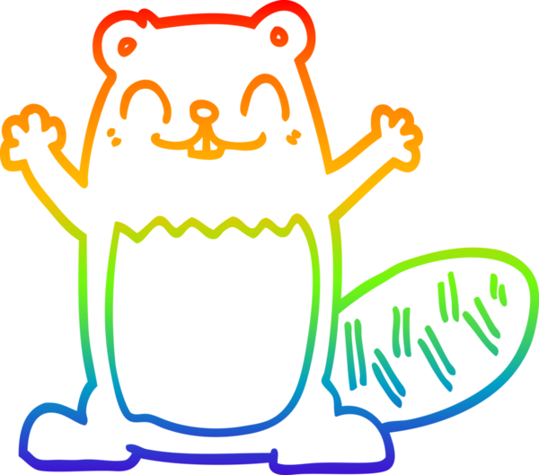 gökkuşağı gradyan çizimi bir insan tarafından çizilmiş bir kunduz