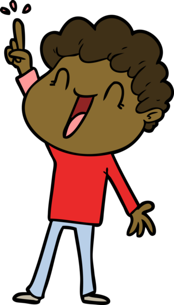 Bir insan tarafından çizilmiş mutlu bir adam.