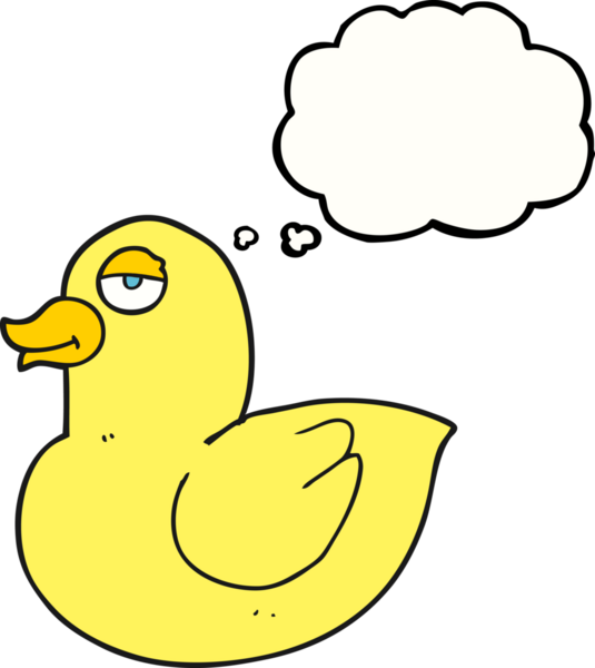 Bir insan tarafından çizilmiş serbest çizim baloncuk çizgi film ördeği