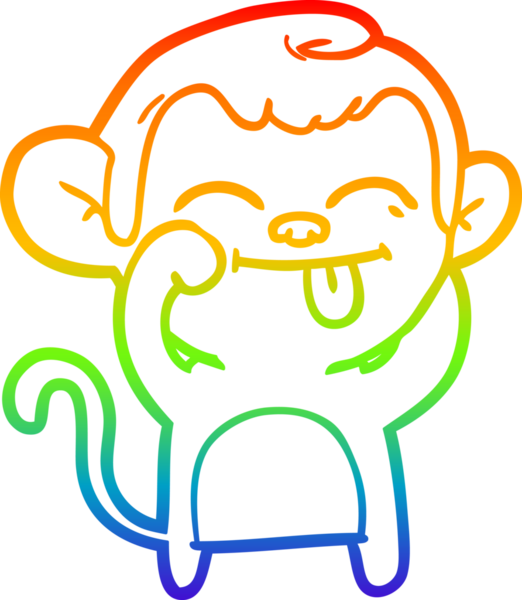 gökkuşağı gradyan çizimi bir insan tarafından çizilmiş komik bir çizgi maymun