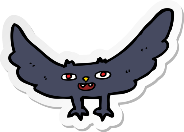 Bir insan tarafından çizilmiş ürkünç vampir yarasanın çıkartması.