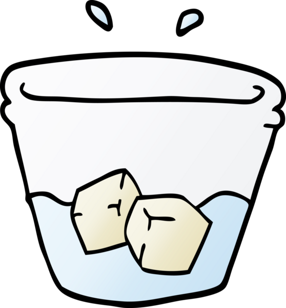 Bir insan tarafından çizilmiş karalama suyu ve buz.