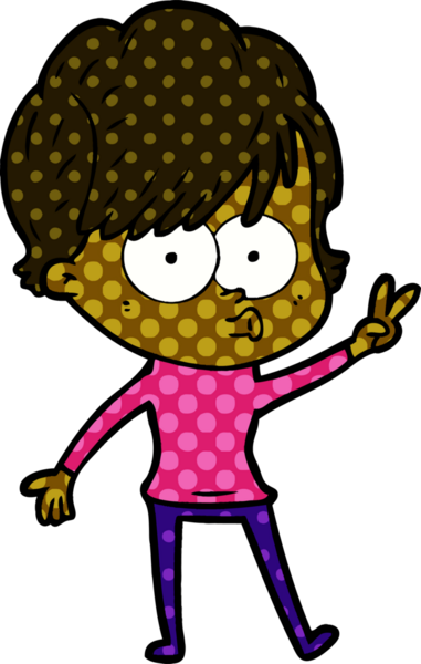 Bir insan tarafından çizilmiş karikatür kadın.