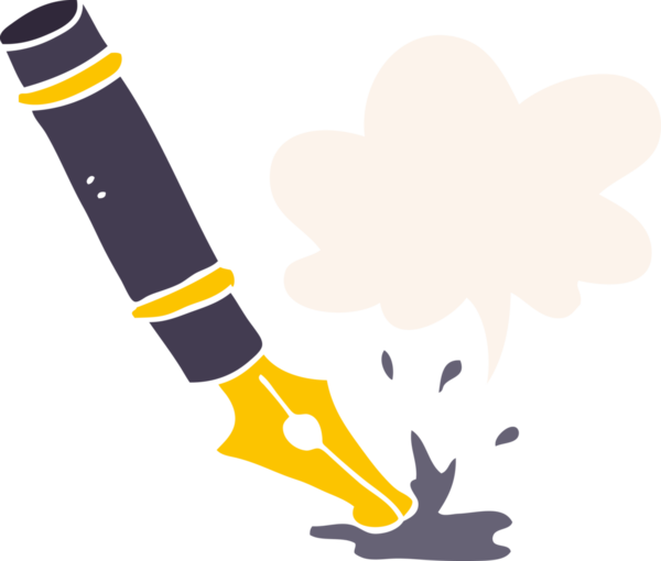 bir insan tarafından çizilmiş eski moda konuşma baloncuklu dolmakalem.