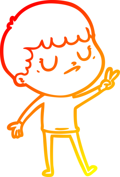 Bir insan tarafından çizilen huysuz bir çocuğun sıcak çizgi çizimi.