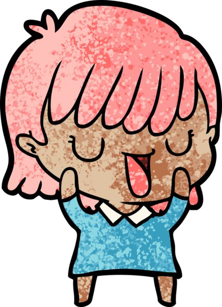 Bir insan tarafından çizilmiş karikatür kadın.