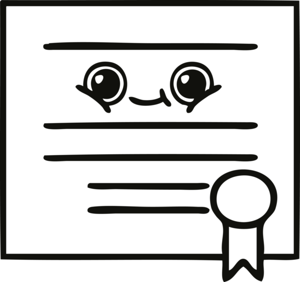 Mezuniyet diplomasını çizen çizgi bir insan tarafından çizilmiş.