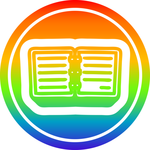 bir insan tarafından çizilmiş gökkuşağı gradyanı olan dairesel simgeye dikkat et