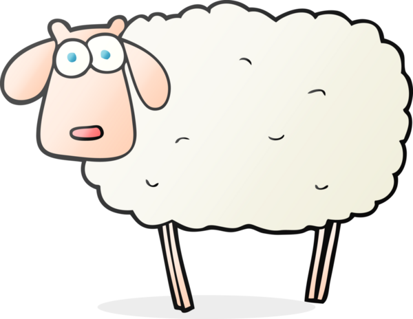 Bir insan tarafından çizilmiş serbest çizim koyunu.